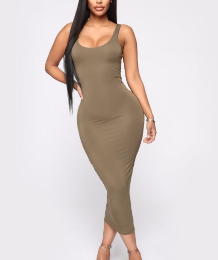 Your Needs Met Dress - Olive